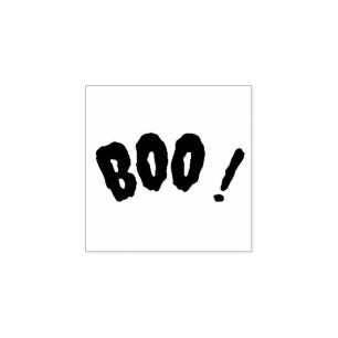Boo! Halloween Spooky Season Rubber Stamp