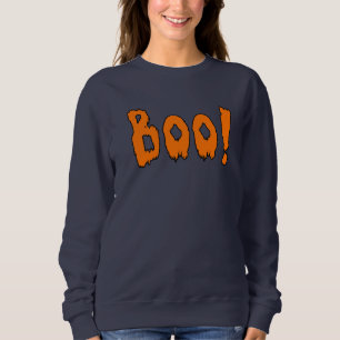 Boo Halloween Theme Grey Sweatshirt 