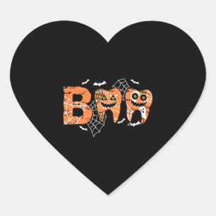 Boo Halloween Tooth Teeth Heart Sticker