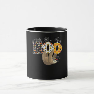 Boo Halloween With Sloth Witch Hat And Spider Gift Mug