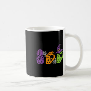Boo Hands American Sign Language Pride Asl Hallowe Coffee Mug