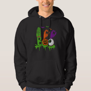 Boo Hands American Sign Language Pride Asl Hallowe Hoodie
