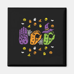 Boo Hands American Sign Language Pride ASL Hallowe Magnet