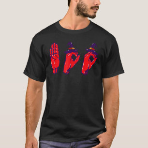 Boo Hands American Sign Language Pride ASL Hallowe T-Shirt