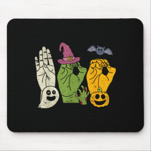 Boo Hands American Sign Language Pride Asl Mouse Pad