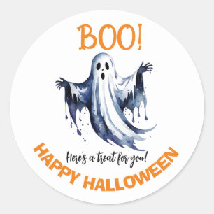Boo! Happy Ghost Halloween sticker