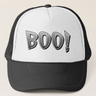 boo happy halloween cup trucker hat