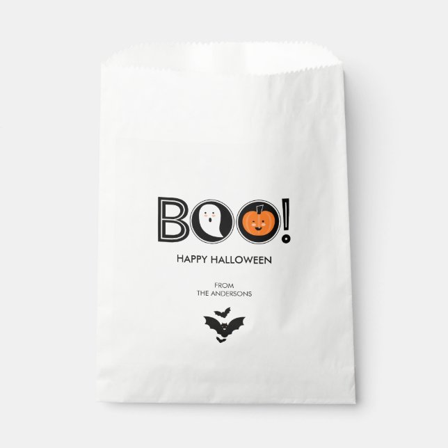 Boo! Happy Halloween Favour Bags (Front)