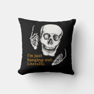 Boo Happy Halloween Funny Skull joking Cushion