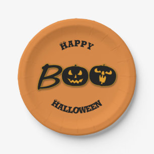 BOO Happy Halloween Party Celebration Fun Paper Plate