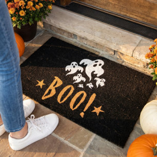 Boo Happy Halloween Personalised Doormat