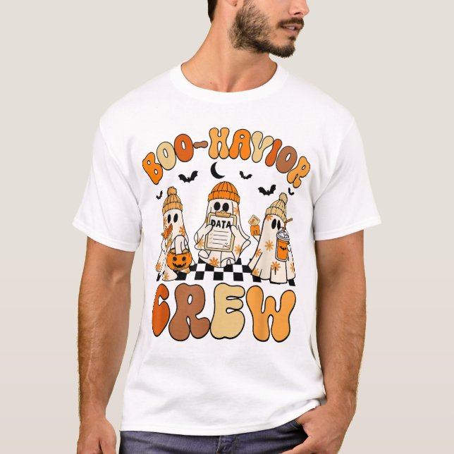 Boo Havior Crew Behaviour Analyst Halloween Aba Rb T-Shirt (Front)