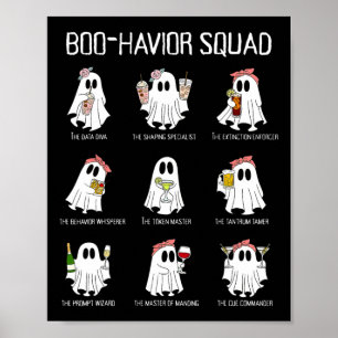Boo-havior Squad Behaviour Analysis Ghost Rbt A Ha Poster
