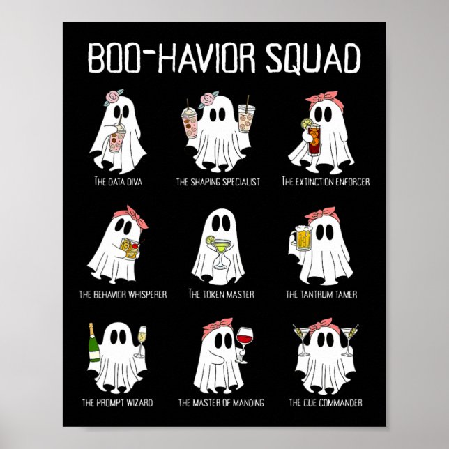 Boo-havior Squad Behaviour Analysis Ghost Rbt A Ha Poster (Front)