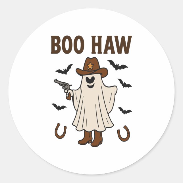 Boo Haw Classic Round Sticker (Front)