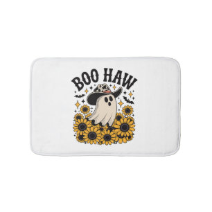 Boo Haw Cow Ghost Western Halloween Bath Mat