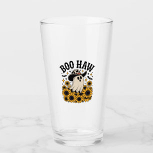 Boo Haw Cow Ghost Western Halloween Glass