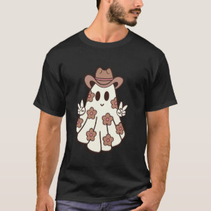 Boo Haw Cowboy Funny Ghost Spooky Season Halloween T-Shirt