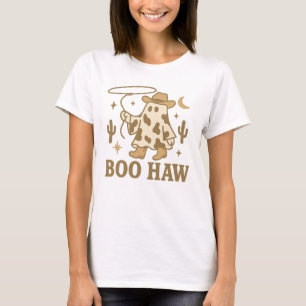 Boo Haw Cute Cowboy Ghost Western Halloween T-Shirt