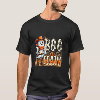 Boo Haw Cute Vintage Halloween Ghost Cowboy Ghost T-Shirt