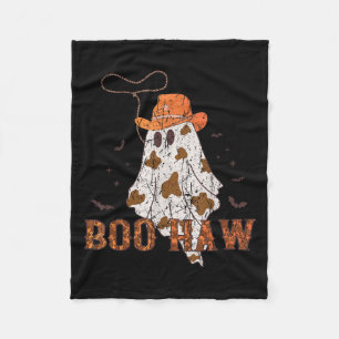 Boo Haw Ghost Cowboy Halloween Western Ghost Costu Fleece Blanket