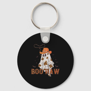 Boo Haw Ghost Cowboy Halloween Western Ghost Costu Key Ring