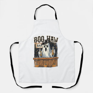Boo Haw Retro Western Halloween Apron
