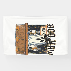 Boo Haw Retro Western Halloween Banner