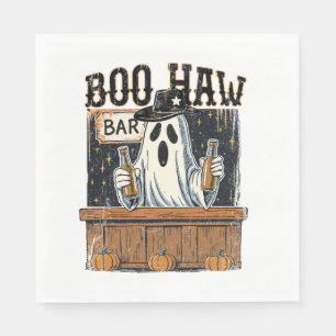 Boo Haw Retro Western Halloween Napkin