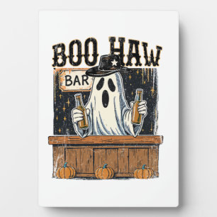 Boo Haw Retro Western Halloween Plaque