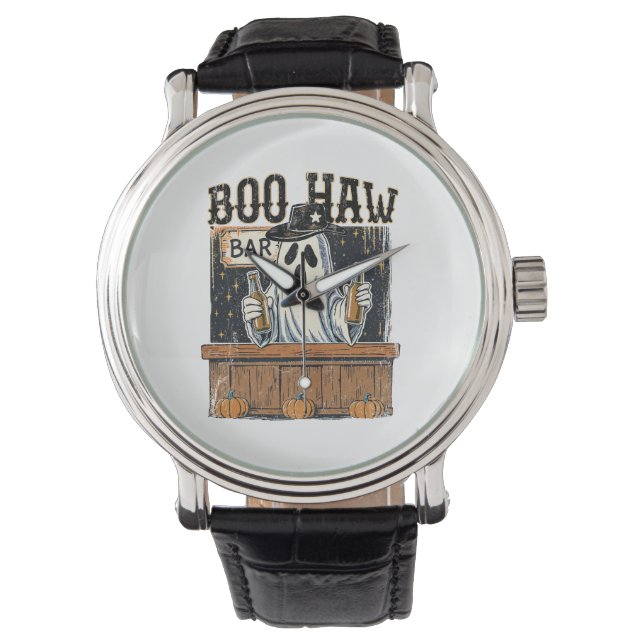 Boo Haw Retro Western Halloween Watch (Front)