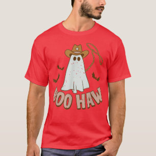 Boo Haw Western Funny Ghost Halloween Witch Retro T-Shirt