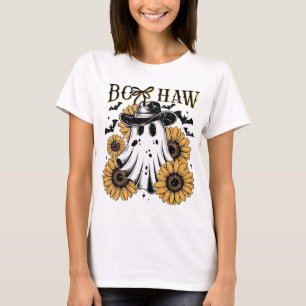 Boo Haw Western Ghost with Sunflowers T-Shirt