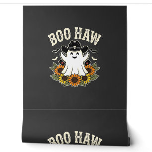 Boo Haw Western Halloween Ghost Design Wallpaper