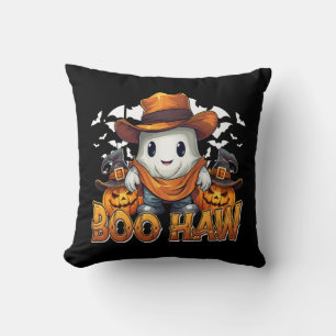 Boo Haw Western Halloween Vintage Ghost Funny Cute Cushion