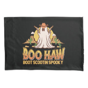 Boo Haw Western Halloween Vintage Ghost Funny Cute Pillowcase