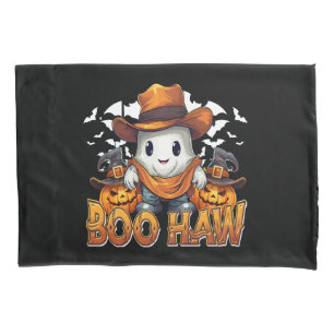 Boo Haw Western Halloween Vintage Ghost Funny Cute Pillowcase