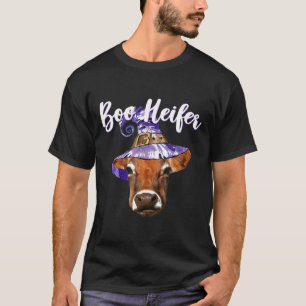 Boo Heifer Halloween Cow Farmer T-Shirt