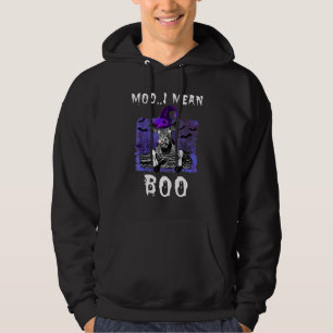 Boo Heifer Moo I Mean Halloween Witch Ghost Spider Hoodie