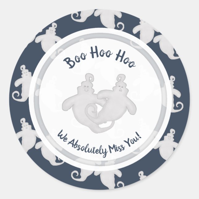 Boo Hoo Hoo Ghost Stickers (Front)