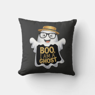 Boo, I Am a Ghost Spooky Fun for Halloween Lovers Cushion