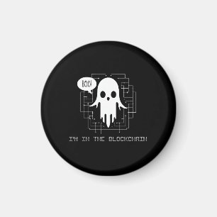 Boo! I’m in the Blockchain - Funny Crypto Ghost Magnet