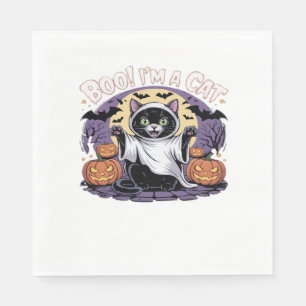 Boo I'm a Cat Oversized T-Shirt Napkin