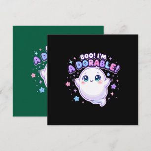 Boo I'm Adorable Cute Ghost Card