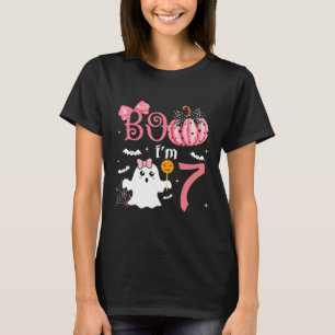 Boo I'm Seven Ghost Seventh 7th Birthday Halloween T-Shirt