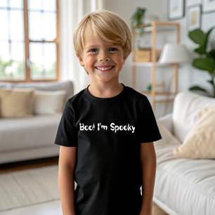 Boo! I'm Spooky white typography T-Shirt
