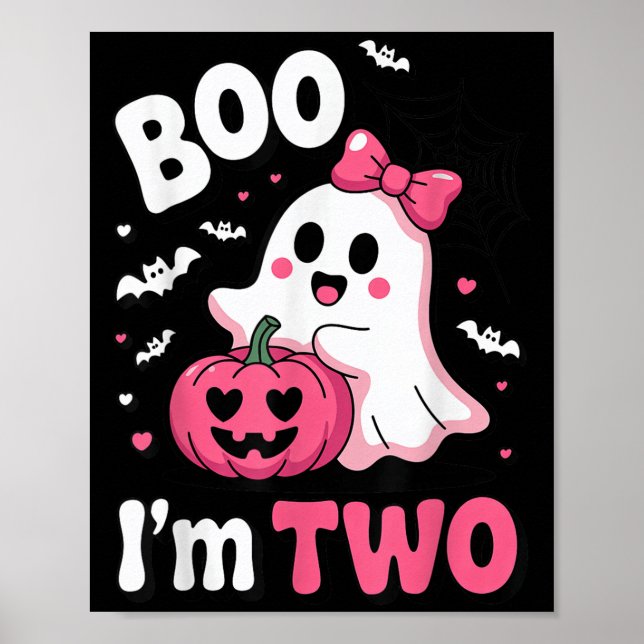 Boo Im Two 2nd Birthday Halloween Costume For Todd Poster (Front)