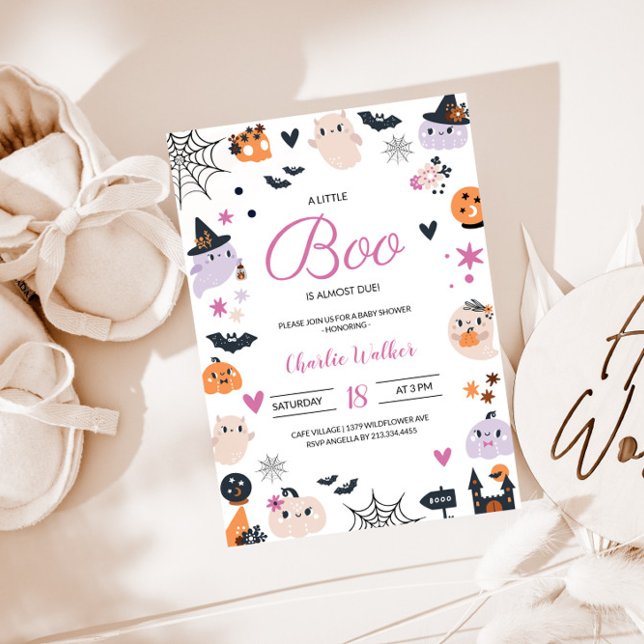 Boo is Almost Due Halloween Themed Baby Shower Invitation (Creator Uploaded)