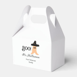 Boo it's Halloween from family name orange ghost Favour Box