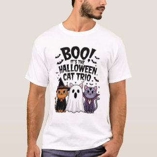 Boo It's The Halloween Cat Trio T-Shirt